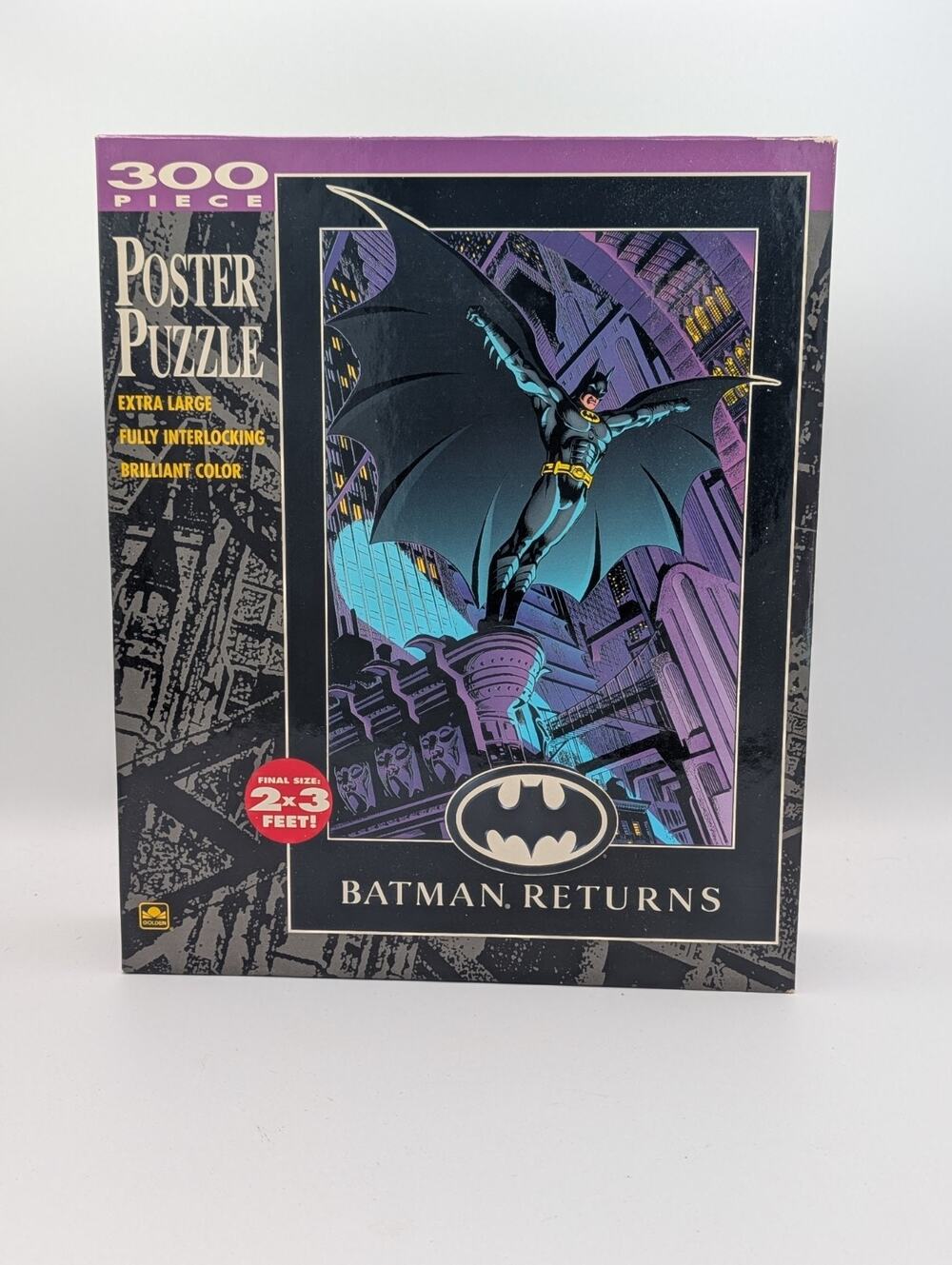 Vintage Golden Batman Returns 3' x 2' 300 Piece Poster Puzzle Unopened New